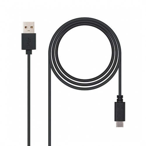 NANOCABLE Câble USB-A vers USB-C 2.0, 2 m, Noir