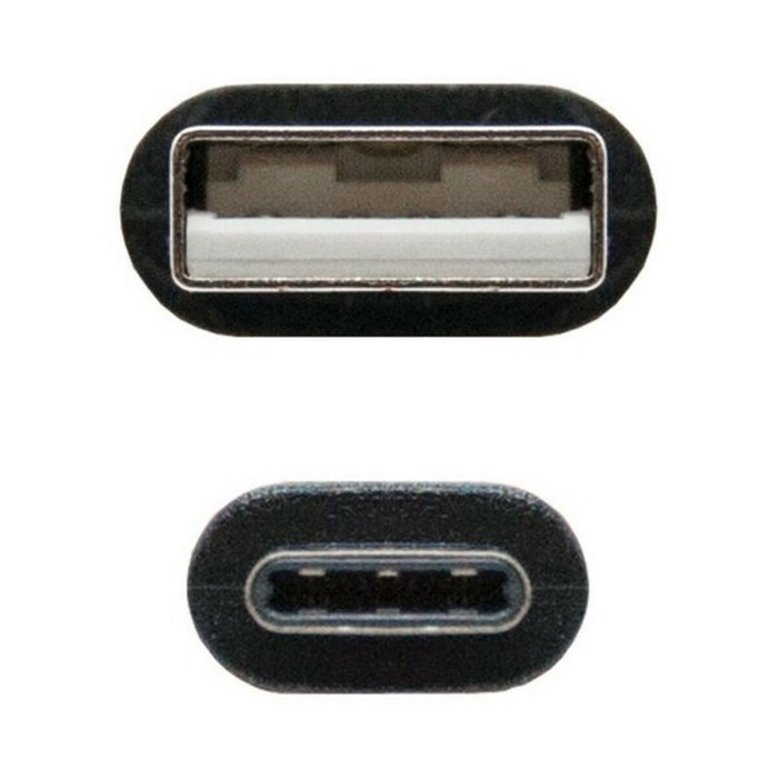 Nanocable Câble USB 2.0 USB-C vers USB-A 3A 1m Noir
