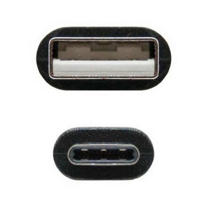 Nanocable Câble USB 2.0 USB-C vers USB-A 3A 1m Noir