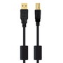 Nanocable Câble USB 2.0 Type A vers Type B Mâle, 3 mètres, avec ferrite, blindé or 24K, noir
