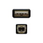 Nanocable Câble USB 2.0 Type A vers Type B Mâle, 3 mètres, avec ferrite, blindé or 24K, noir