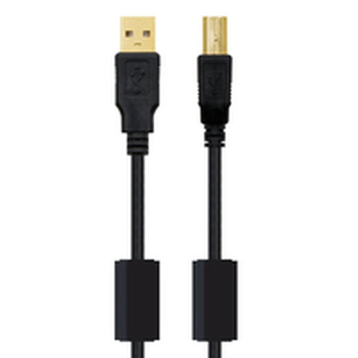 Nanocable Câble USB 2.0 A vers USB B, 3 m, Noir