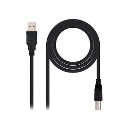 Nanocable 10.01.0102-BK Câble USB 2.0 A Mâle vers B Mâle pour Imprimante - Noir - 1 m