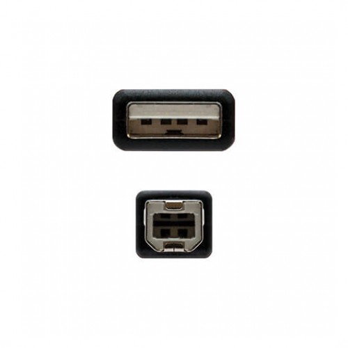 Nanocable 10.01.0102-BK Câble USB 2.0 A Mâle vers B Mâle pour Imprimante - Noir - 1 m