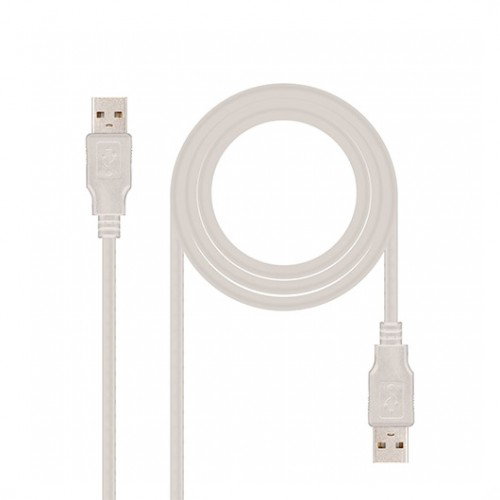 Nanocable Câble USB 2.0 A Mâle vers A Mâle Beige 2 mètres Nanocable Câble USB 2.0 A Mâle vers A Mâle Beige 2 mètres