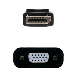 Nanocable Adaptateur DisplayPort vers SVGA Mâle - Femelle 15 cm Noir