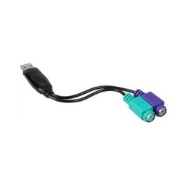 NANOCABLE Adaptateur 2 x PS/2 vers USB 2.0 Noir 10.03.0101