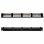 Nanocable Panel de brassage 24 ports RJ45 Cat.6 UTP 19" 1U Dual IDC Noir