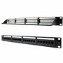Nanocable Panel de brassage 24 ports RJ45 Cat.6 UTP 19" 1U Dual IDC Noir