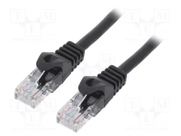 GEMBIRD PP6U-3M/BK Cordon de raccordement Cat 6 U/UTP 3m noir