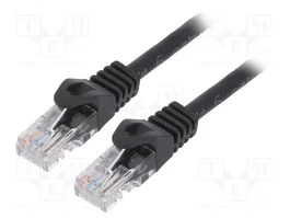 GEMBIRD Câble Ethernet Patch cord U/UTP Cat 6 RJ45 5m noir