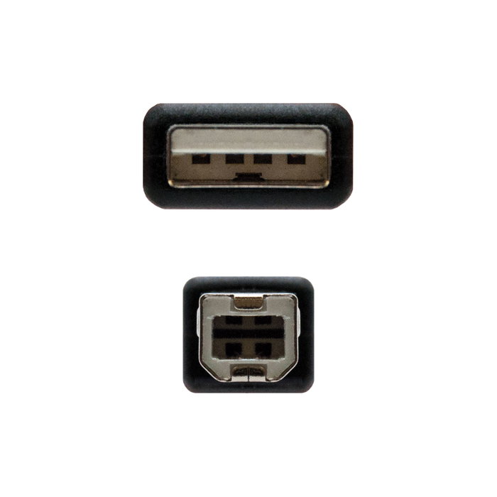 Nanocable Câble USB 2.0 A vers B Mâle, 4.5 mètres, Noir
