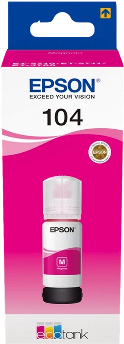Epson EcoTank 104 Magenta 65 ml (C13T00P340) Impression Jet d'encre