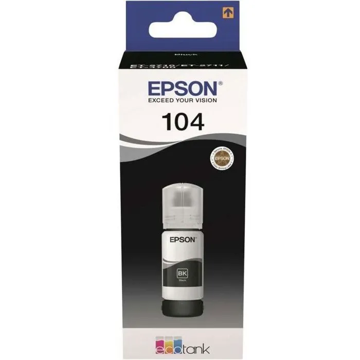 Epson 104 Cartouche Ecotank Encre Noire Originale Epson 104 Cartouche Ecotank Encre Noire Originale