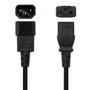 Nanocable Câble d'alimentation C13 vers C14 1,5 m - Noir Prolongateur pour PC et Moniteur