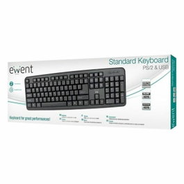 Ewent EW3109 Clavier USB et PS/2 Noir QWERTY Espagnol