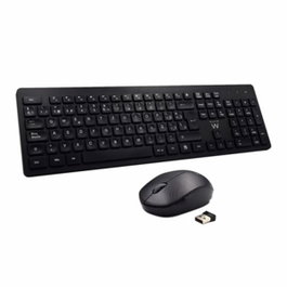 Ewent EW3256 Clavier et Souris Sans Fil Disposition Espagnole QWERTY Multimédia 2.4G