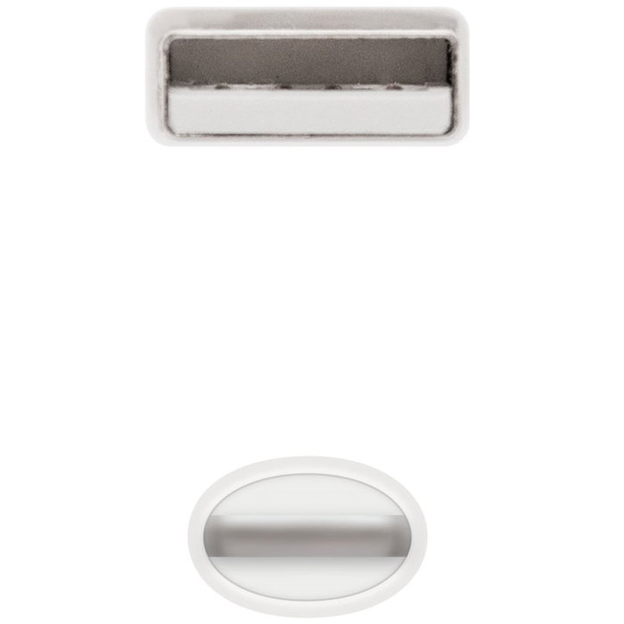 Nanocable Câble USB 2.0 vers Lightning pour iPhone 1 m Blanc