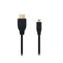 Nanocable 10.15.3502 Câble Micro HDMI Type D A 1.8m - Haute Vitesse avec Ethernet (V1.4), Or, Noir
