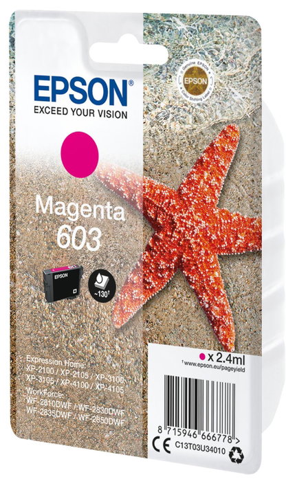 Epson Cartouche d'encre 603 Magenta Epson Cartouche d'encre 603 Magenta