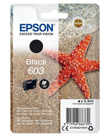 Epson Cartouche d'encre 603 Noir (C13T03U14010) Standard Epson Cartouche d'encre 603 Noir (C13T03U14010) Standard