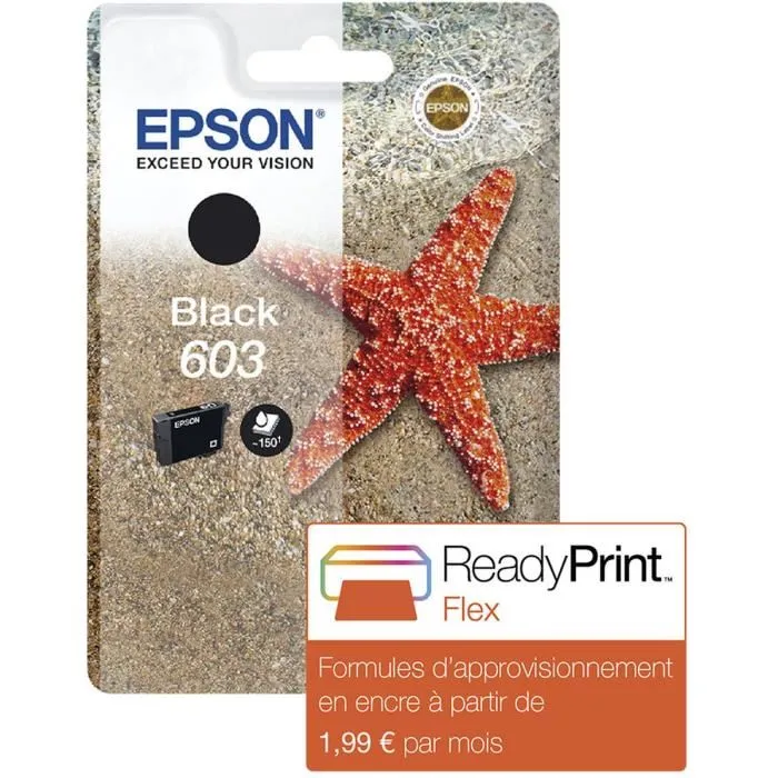 Epson C13T03U14010 Cartouche d'encre 603 Noir Singlepack - Original