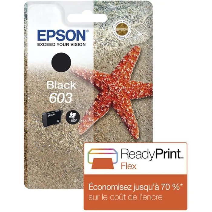 Epson C13T03U14010 Cartouche d'encre 603 Noir Singlepack - Original