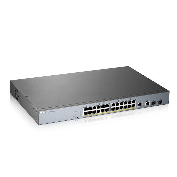 Zyxel GS1350-26HP EU0101F Switch 26 ports Gigabit avec 24 ports PoE+ 375W, 2 combo SFP, gestion Zyxel GS1350-26HP EU0101F Switch 26 ports Gigabit avec 24 ports PoE+ 375W, 2 combo SFP, gestion