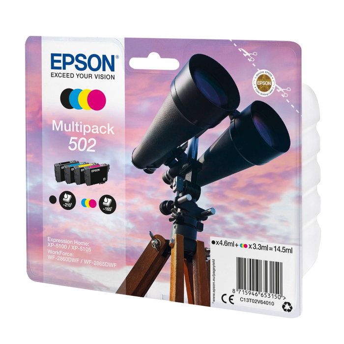 Epson Multipack de cartouches d'encre 502 (C13T02V64010) - 4 couleurs