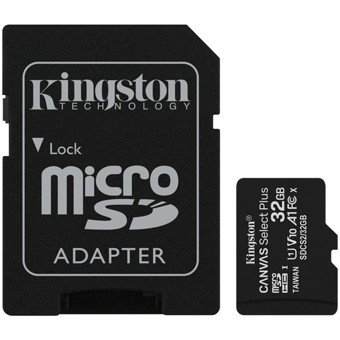 Kingston Carte mémoire microSDHC UHS-I 32 Go, Speed Class A1/V10/U1/Class10, Lecture jusqu'à 100 Mo/s Kingston Carte mémoire microSDHC UHS-I 32 Go, Speed Class A1/V10/U1/Class10, Lecture jusqu'à 100 Mo/s