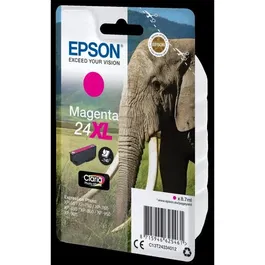 Epson Cartouche d'encre T2433 XL Magenta - Référence C13T24334012, Série Éléphant