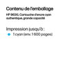 HP 3JA27AE Cartouche d'encre cyan XL 963 ~1600 pages