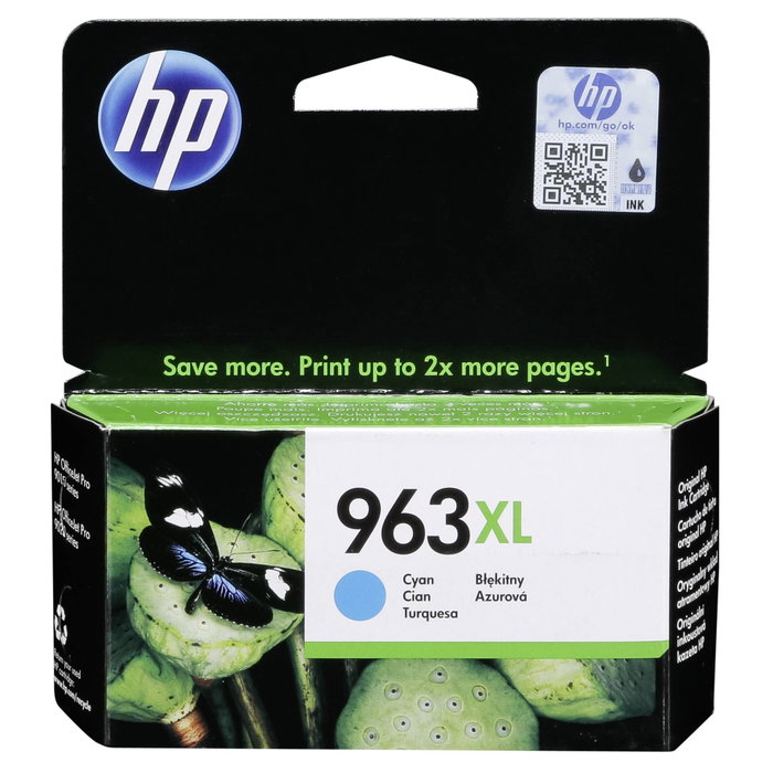 HP 963XL Cartouche d'encre Cyan XL (3JA27AE) haute capacité HP 963XL Cartouche d'encre Cyan XL (3JA27AE) haute capacité