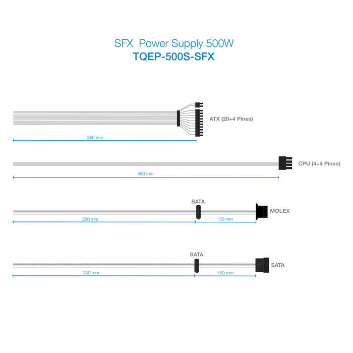 TooQ Ecopower II TQEP-500S 500W SFX TooQ Ecopower II TQEP-500S 500W SFX