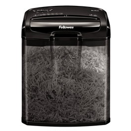 Fellowes Destructrice de Papier M-7CM, Coupe en Particules 4x35mm, Capacité 13L, 7 Feuilles, Noir