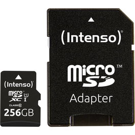 Intenso Carte mémoire Micro SDXC UHS-I Premium 256 Go avec adaptateur