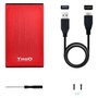 TooQ TQE-2527R Boîtier pour disque dur 2,5 pouces, Rouge
