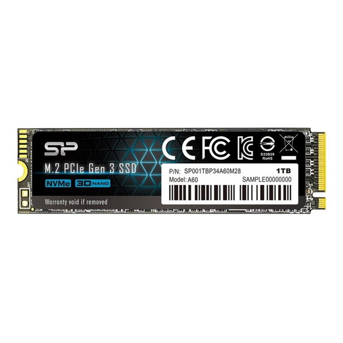Silicon Power P34A60 1 To SSD M.2 PCIe Gen3x4 NVMe Silicon Power P34A60 1 To SSD M.2 PCIe Gen3x4 NVMe