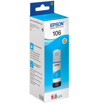 Epson Cartouche d'encre 106 Cyan (C13T00R240) pour EcoTank ET-7700 / ET-7750