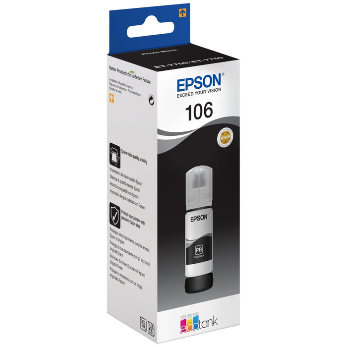 Epson Cartouche d'encre 106 Noir Photo 70 ml (C13T00R140) Epson Cartouche d'encre 106 Noir Photo 70 ml (C13T00R140)