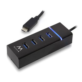 Ewent Hub USB-C EW1137 avec 4 ports USB 3.2 Gen1 Noir