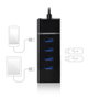 Ewent EW1137 Concentrateur USB Type-C 4 Ports USB 3.2 Gen1 Hub Multiprise Noir