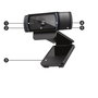 Logitech C920 Webcam Full HD 1080p/30 fps avec Vidéoconférence Skype et Optique Carl Zeiss - Résolution HD 720p - Mise au Point Automatique - Audio Stéréo