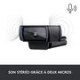 Logitech C920 Webcam Full HD 1080p/30 fps avec Vidéoconférence Skype et Optique Carl Zeiss - Résolution HD 720p - Mise au Point Automatique - Audio Stéréo
