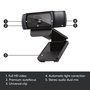 Logitech C920 Webcam Full HD 1080p/30 fps avec Vidéoconférence Skype et Optique Carl Zeiss - Résolution HD 720p - Mise au Point Automatique - Audio Stéréo