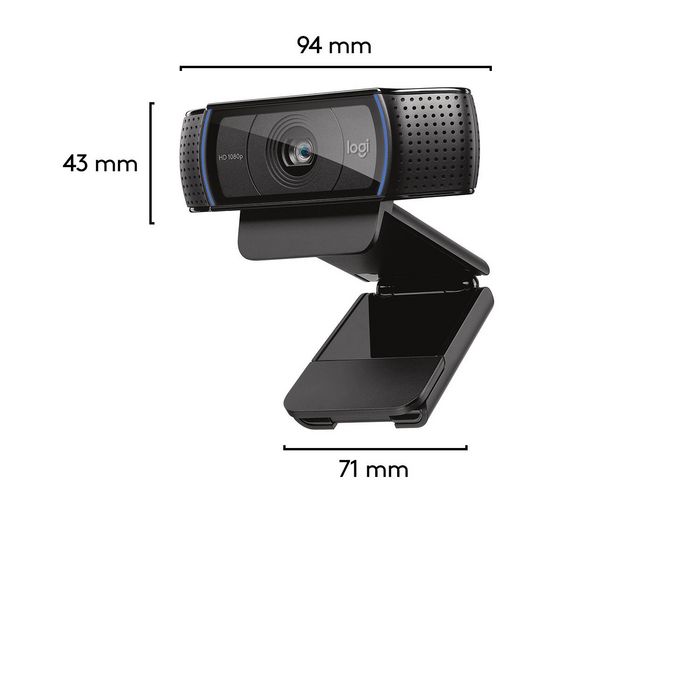 Logitech C920 Webcam Full HD 1080p/30 fps avec Vidéoconférence Skype et Optique Carl Zeiss - Résolution HD 720p - Mise au Point Automatique - Audio Stéréo Logitech C920 Webcam Full HD 1080p/30 fps avec Vidéoconférence Skype et Optique Carl Zeiss - Résolution HD 720p - Mise au Point Automatique - Audio Stéréo