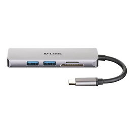 D-Link DUB-M530 Hub USB-C 3.0 avec HDMI 4K et lecteur SD/microSD - Aluminium Space Grey