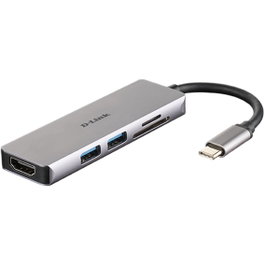 D-Link DUB-M530 Hub USB-C HDMI 4K et Lecteur de Cartes