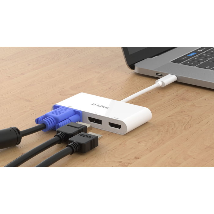 D-Link DUB-V310 Adaptateur Vidéo USB-C 3 Ports Blanc D-Link DUB-V310 Adaptateur Vidéo USB-C 3 Ports Blanc