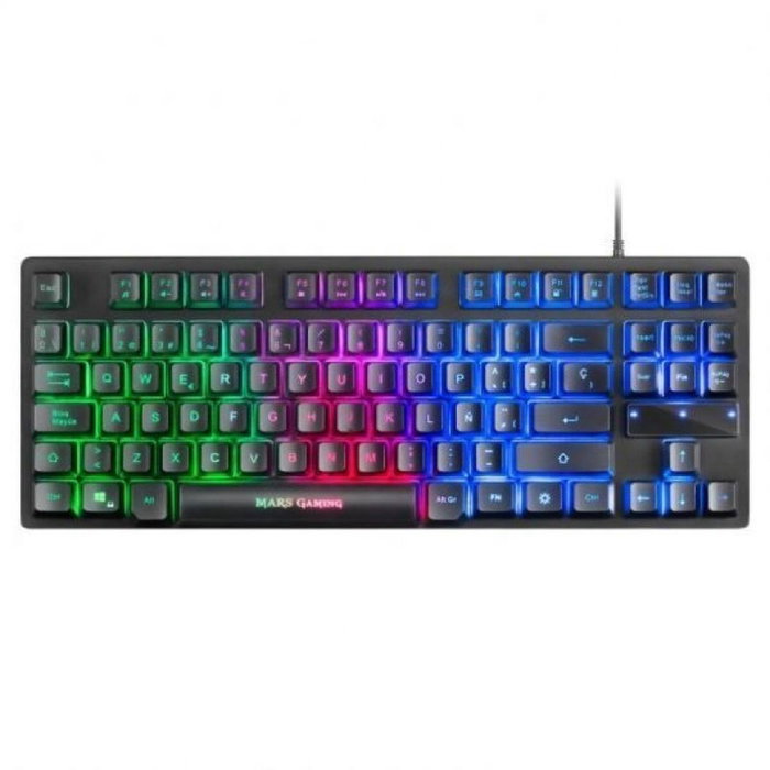 Clavier et Souris Gaming Mars Gaming MCPTKLES Noir Espagnol Qwerty